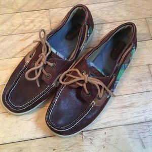 Sherry Topsider Loafer Boat Tartan Sides Leather